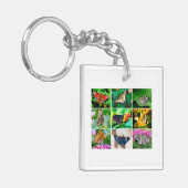 Porte-clés Magnifique Papillons Collage, 9 Photos (Devant gauche)