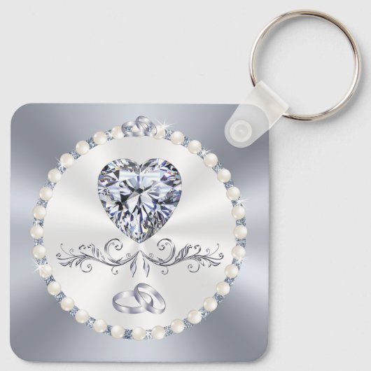 Porte-clés Magnifique Personnalisée, Faveurs De Mariage En Di (Dos)