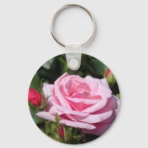 Porte-clés magnifique rose rose rose fleur et bourgeons photo