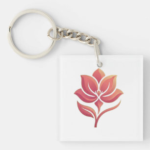 Porte-clés Magnifique T-Shirt Esthétique Fleur de Lotus Minim