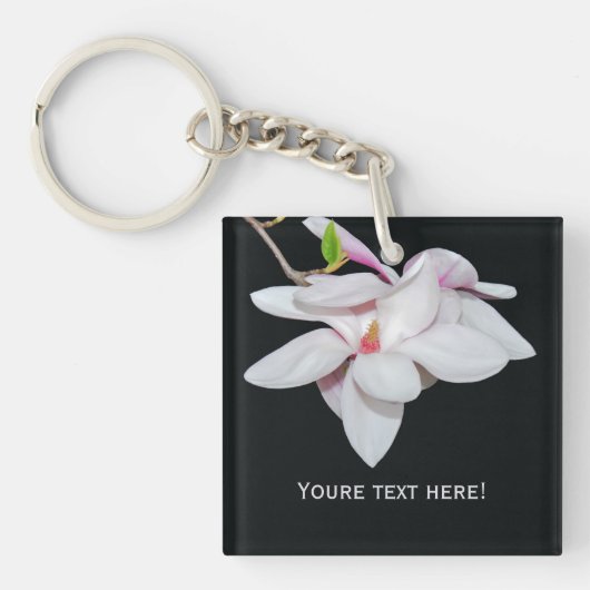 Porte-clés Magnolia blanc (Devant)