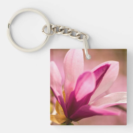 Porte-clés Magnolia rose (Devant)