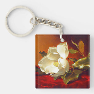 Porte-clés Magnolia sur Red Velvet Martin Johnson Heade