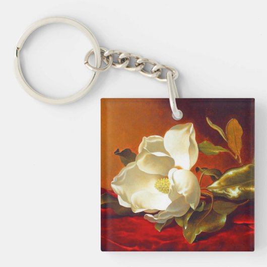 Porte-clés Magnolia sur Red Velvet Martin Johnson Heade (Devant)