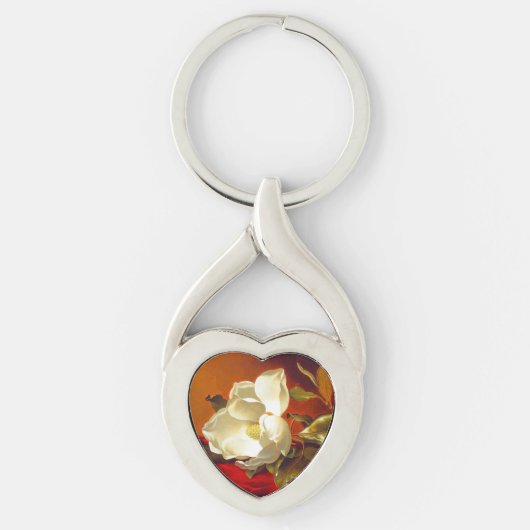 Porte-clés Magnolia sur velours rouge Martin Johnson Heade (Devant)