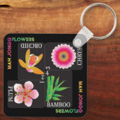 Porte-clés Mah Jongg 4 Fleurs Porte - clé (Verso)