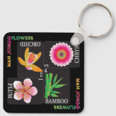 Porte-clés Mah Jongg 4 Fleurs Porte - clé (Dos)