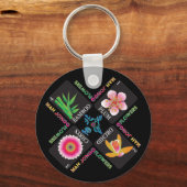 Porte-clés Mah Jongg 4 Fleurs Porte - clé (Recto)