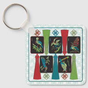 Porte-clés Mah Jongg Bird Tassels Porte - clé
