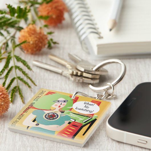 Porte-clés Mah Jongg Dit Kvetching (Devant Droit)