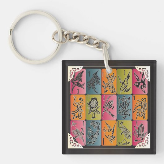 Porte-clés Mah Jongg One Bams (Devant)