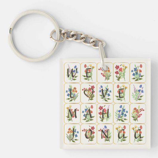 Porte-clés Mah Jongg Porte - clé d'amour (Devant)