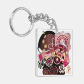 Porte-clés Mah Jongg Purge Porte - clé rouge/bleu (Devant gauche)