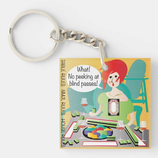 Porte-clés Mah Jongg Sayings Peek Pass (Devant)