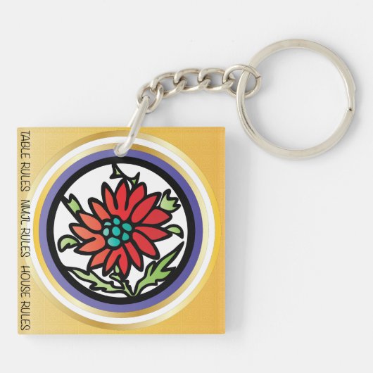 Porte-clés Mah Jongg Sayings Peek Pass (Dos)