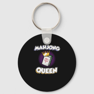 Porte-clés Mahjong Queen Game Mahjong Player Games Graphic