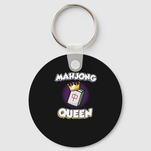 Porte-clés Mahjong Queen Jeu Mahjong Joueur Jeux Graphique (Recto)