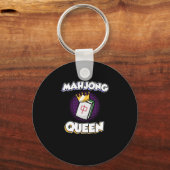 Porte-clés Mahjong Queen Jeu Mahjong Joueur Jeux Graphique (Recto)
