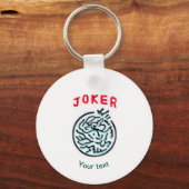 Porte-clés MahJong symbole du jeu Joker tuile (Recto)