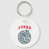 Porte-clés MahJong symbole du jeu Joker tuile (Verso)