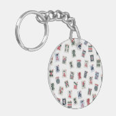 Porte-clés  MahJong tiles and symbols patterns  (Devant gauche)