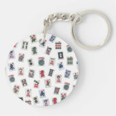 Porte-clés  MahJong tiles and symbols patterns  (Dos)