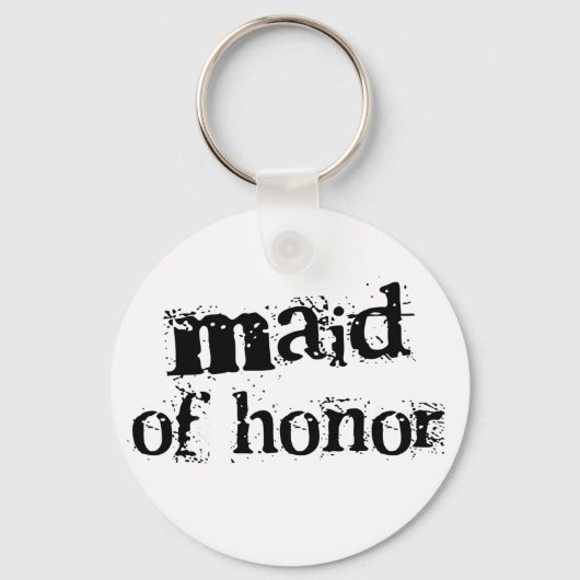 Porte-clés Maid of Honor Black Text (Recto)