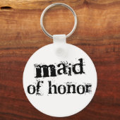 Porte-clés Maid of Honor Black Text (Recto)