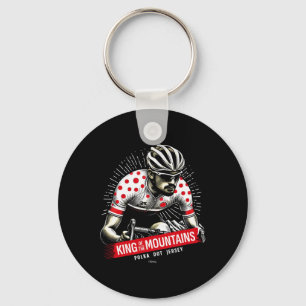 Porte-clés Maillot à pois de roi de la montagne cyclisme Cli