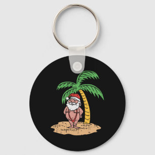 Porte-clés Maillot de bain d'été du Père Noël drôle de Noël e