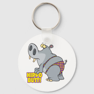 Porte-clés maillot de bain fesses d'hippopotame hippopotame