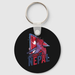 Porte-clés Maillot de cricket du Népal Supporter du drapeau n