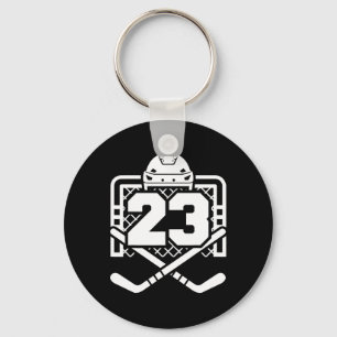 Porte-clés Maillot de hockey numéro 23 Drôle de joueur de hoc