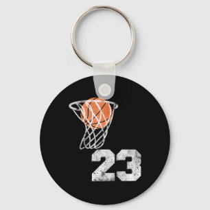 Porte-clés Maillot Vintage Sketll Numéro 23 Numéro de Joueur 