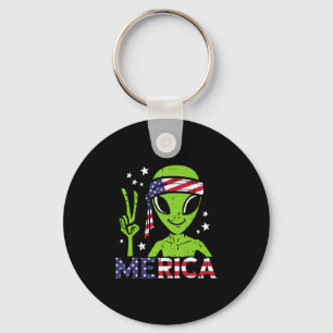 Porte-clés Main de paix extraterrestre merica quatrième juill