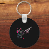 Porte-clés Main de squelette de chat noir Boop Saint-Valentin (Recto)