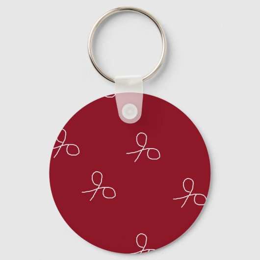 Porte-clés Main drawn scissors on maroon red (Recto)