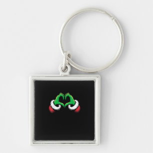 Porte-clés Mains de coeur amusantes Noël