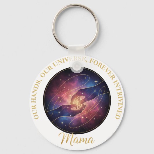 Porte-clés Mains de Mama Galaxie Univers Céleste (Recto)