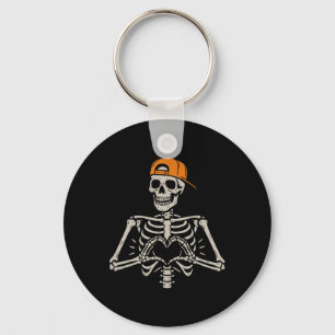 Porte-clés Mains de pose de cœur de squelette Halloween Amour