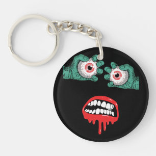 Porte-clés Mains de zombie horribles avec du rouge à lèvres f