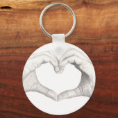 Porte-clés Mains en forme de coeur (Recto)