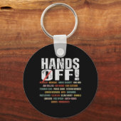 Porte-clés Mains Rétro De Manifestation Terres Publiques Medi (Recto)