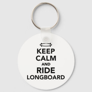 Porte-clés Maintenez calme et tour Longboard