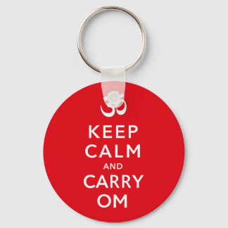 Porte-clés Maintenir le calme et porter Om Motivational Key R