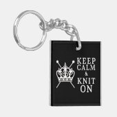 Porte-clés Maintenir Le Knit Calme Sur Les Artisanats {Dark} (Devant gauche)