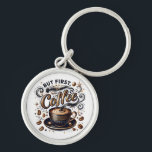 Porte-clés Mais First Coffee Art - Design Or Stylé<br><div class="desc">Mais First Coffee Art - Design Or Stylé</div>