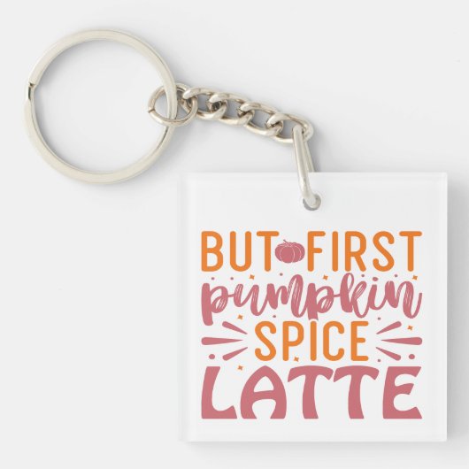 Porte-clés Mais Premier Citrouille épice Latte automne Bliss  (Devant)