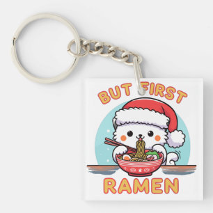 Porte-clés Mais premier Ramen Noël Père Noël Amoureux des cha