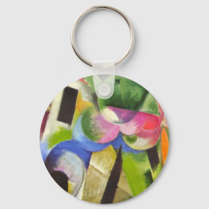 Porte-clés Maison avec arbres de Franz Marc, Art Vintage